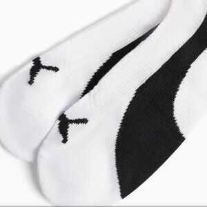 NEW Puma Men's Half-Terry Low Socks 1 Pack 1 Pair Black White Sports Athletic